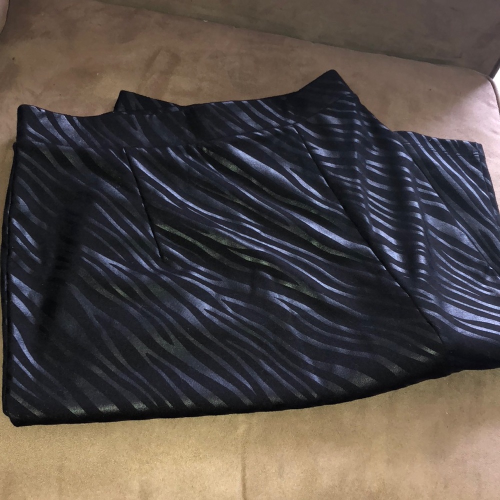 Black Zebra Print Pencil Skirt